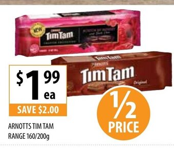 Arnotts Tim Tam Range 160/200g