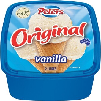 IGA Peters Original Ice Cream 2 Litre Selected Varieties offer
