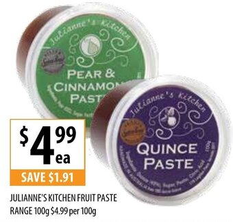 Supabarn Julianne's Kitchen Fruit Paste Range 100g offer