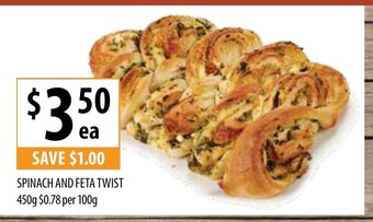 Supabarn Spinach and Feta Twist 450g offer