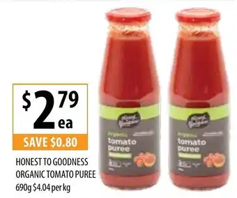 Honest to Goodness Organic Tomato Puree 690g