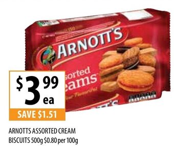 Arnotts Assorted Cream Biscuits 500g