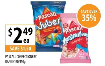 Supabarn Pascall Confectionery Range 160/350g offer
