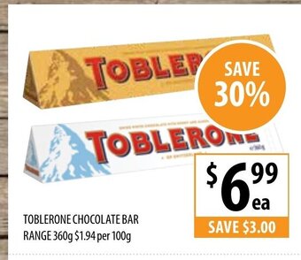 Toblerone Chocolate Bar Range 360g