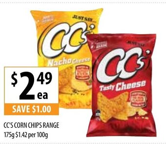 Supabarn CC's Corn Chips Range 175g offer