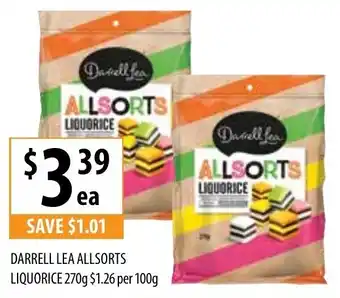 Supabarn Darrell Lea Allsorts Liquorice 270g offer