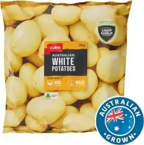 Coles Coles Australian White Washed Potatoes 2kg Bag offer