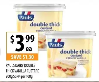 Supabarn Pauls Dairy Double Thick Vanilla Custard 900g offer