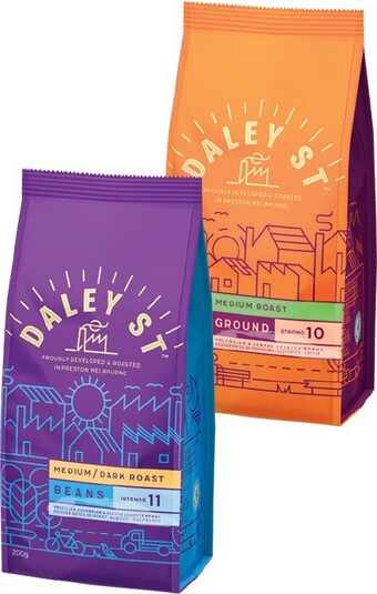 Coles Daley St Coffee Beans or Ground 200g offer
