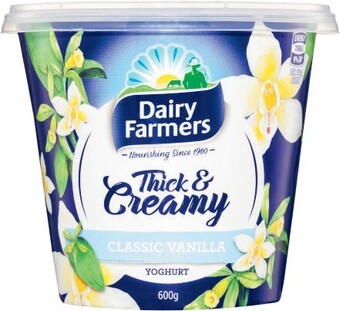 Coles Dairy Farmers Thick & Creamy Yoghurt 600g offer