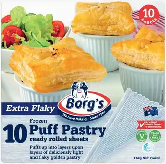 Borgs Frozen Value Pack Extra Puff Pastry 10 Sheets 1.6kg