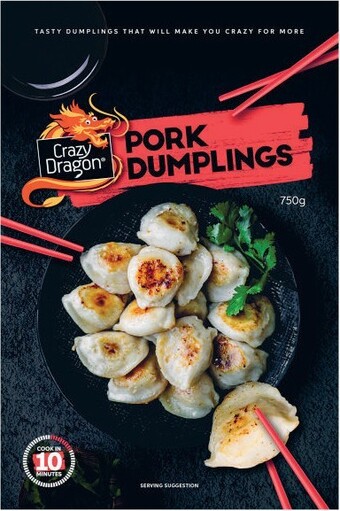 Coles Crazy Dragon Pork & Spring Onion Dumplings 750g offer