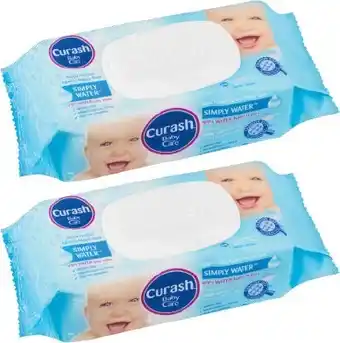 Coles Curash Simply Water Wipes 80 Pack offer