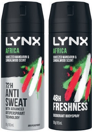 Coles Lynx Body Spray or Antiperspirant Deodorant 165mL offer