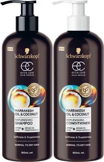 Coles Schwarzkopf Extra Care Shampoo or Conditioner 950mL offer