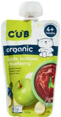 Coles CUB Organic Baby Food Pouch 4 Months+ 120g offer