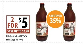 Supabarn Nonna Marias Passata 660g offer