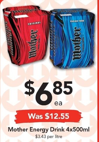 Mother Energy Drink 4x500mL