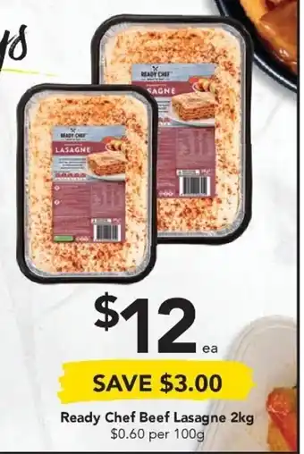 Drakes Ready Chef Beef lasagna 2kg offer