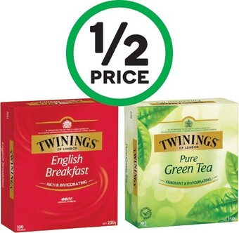 Woolworths Twinings Tea Bags Pk 80-100 offer