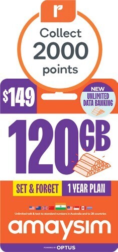 Woolworths amaysim $149 Starter Pack¥ offer