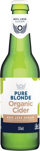 Woolworths Pure Blonde Crisp Apple Cider Bottles 24x355ml offer