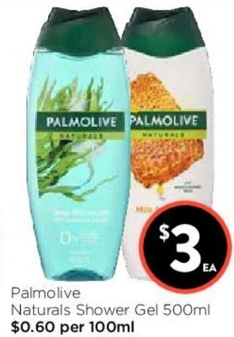 Foodworks Palmolive Naturals Shower Gel 500ml offer