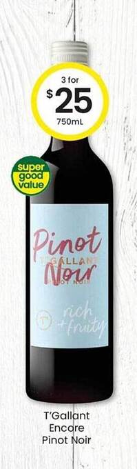 T'Gallant Encore Pinot Noir