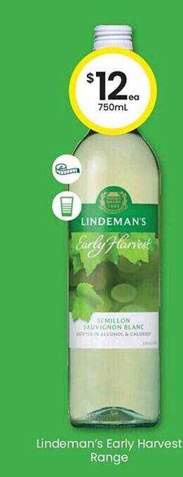 The Bottle O Lindeman's Early Harvest Range offer