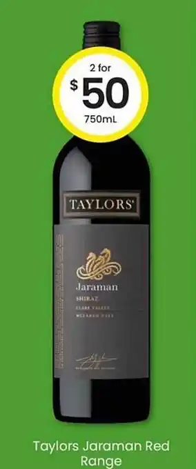 The Bottle O Taylors Jaraman Red Range offer