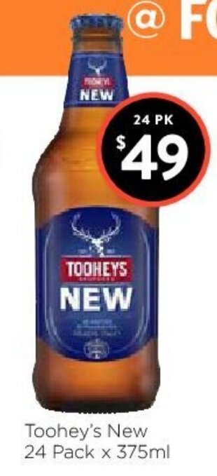 Foodworks Toohey's New 24 Pack X 375ml offer