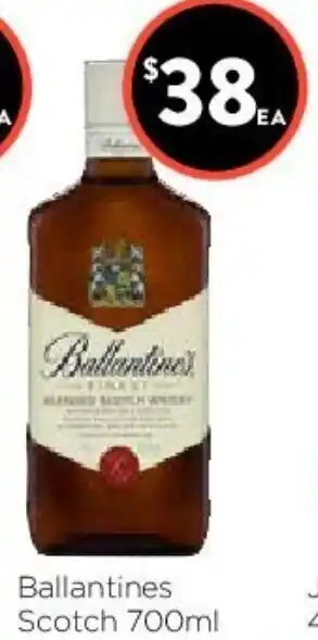 Foodworks Ballantines Scotch 700ml offer