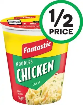 Woolworths Fantastic Noodles Cups or Bowls 45-85g offer