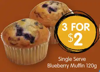 Single Serve Blueberry Muffin 120g