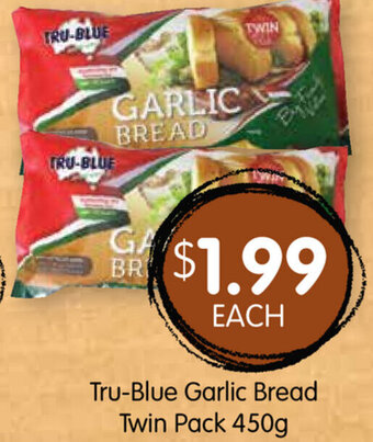 Spudshed Tru-Blue Garlic Bread Twin Pack 450g offer