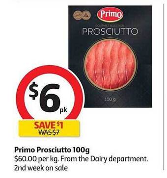 Coles Primo Prosciutto 100g offer