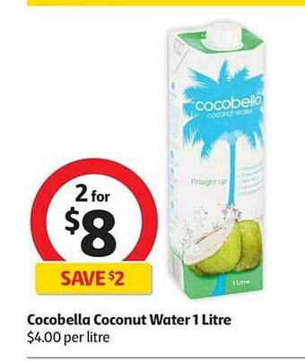 Coles Cocobella Coconut Water 1 Litre offer
