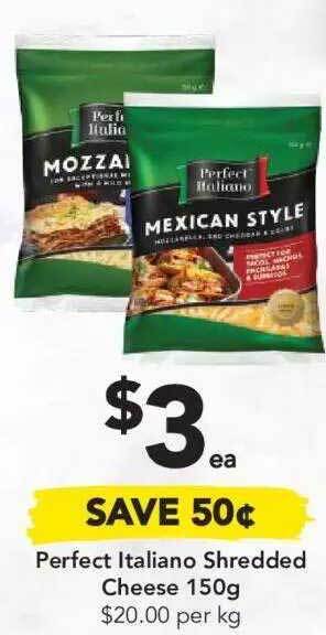 Drakes Perfect Italiano Shredded Cheese 150g offer