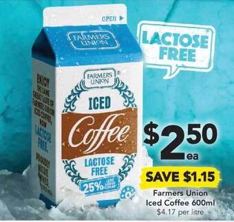 Drakes Farmers Union Iced Coffee 600ml offer