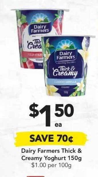 Drakes Dairy Farmers Thick & Creamy Yoghurt 150g offer