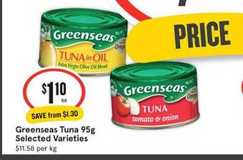 IGA Greenseas Tuna 95g offer