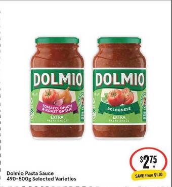 IGA Dolmio Pasta Sauce 490-500g offer