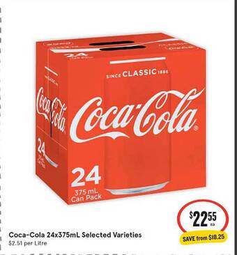 IGA Coca-Cola 24x375mL offer