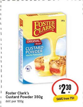 IGA Foster Clark's Custard Powder 350g offer