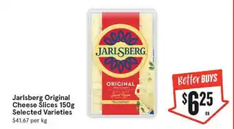 IGA Jarlsberg Original Cheese Slices 150g offer