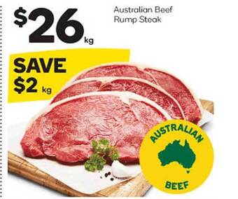 Woolworths Australian Beef Rump Steak offer
