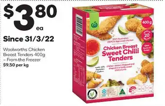 Woolworths Chicken Breast Tenders 400g