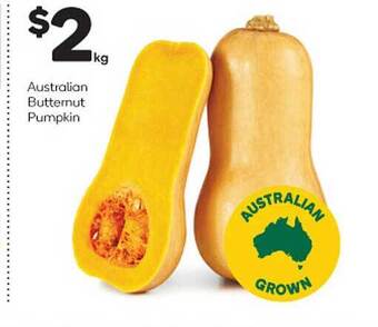 Woolworths Australian Butternut Pumpkin offer