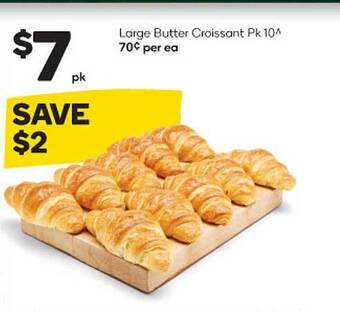 Woolworths Large Butter Croissant Pk 10 offer