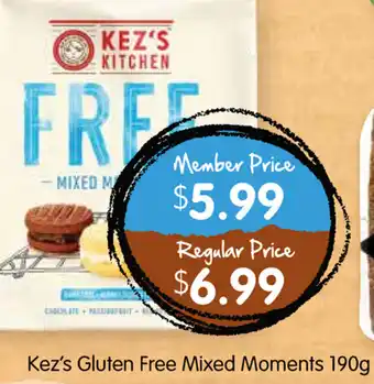 Spudshed Kez's Gluten Free Mixed Moments 190g offer